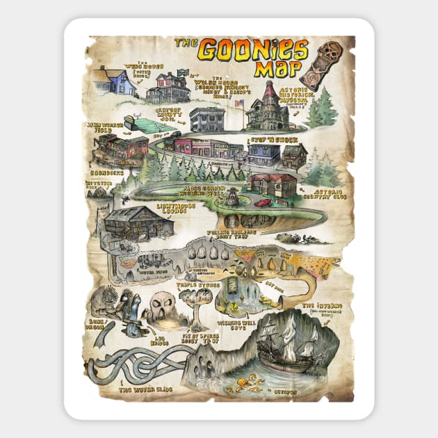 Goonies Map Magnet by natearts